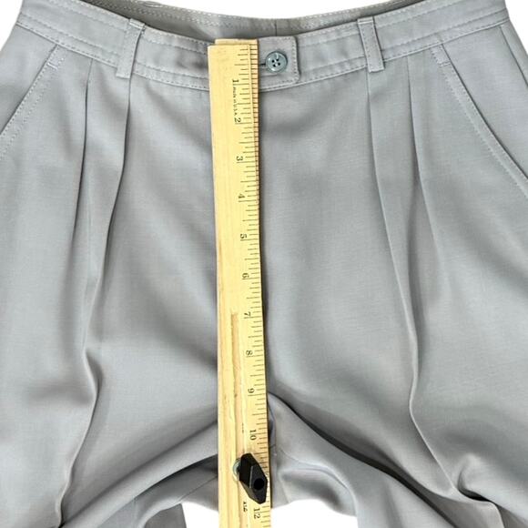 Vintage 70s Light Gray Le Painty High Waisted Tapered Pleated Pants size 24 - Picture 6 of 8